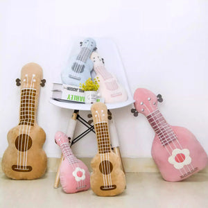 37/60cm Soft PP Cotton Stuffed Guitar Plush Toys Musical Instruments Cushions Creative Dolls Sleeping Pillows Free Shipping