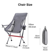Load image into Gallery viewer, Desert Fox Camping Chair with Armrest Outdoor Folding Chairs with Carry Bag Long Backrest Chair for Fishing Hiking Climbing
