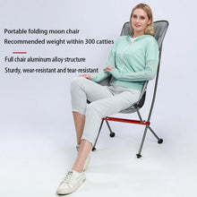 Load image into Gallery viewer, Collapsible Outdoor Moon Chair Barbecue Portable Folding Camping Chair Folding Stool  Aluminum Alloy Beach Chair Fishing Hunting

