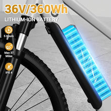 Load image into Gallery viewer, Electric Bike for Adults,7-Speed,Commuter Electric Bike with 360Wh Removable Battery,LCD Display,Suspension Fork
