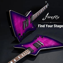 Load image into Gallery viewer, Stainless Steel and Ball End Frets Electric Guitars Rosewood Fretboard(Purple Color) Travel Guitar Kit Mahogany Guitar Body V
