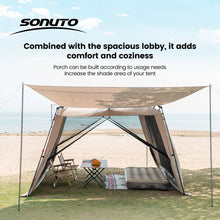 Load image into Gallery viewer, Sonuto Outdoor Canopy Tent Automatic Quick-Opening Aluminum Pole Camping Rainproof Beach Fishing Mosquito Net Sunshade Pergola
