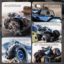 Load image into Gallery viewer, Amphibious 4WD RC Crawler 50Min Run Time IPX7 Waterproof APP and Gesture Control Off Road Drift HD Camera For All Terrain Advent
