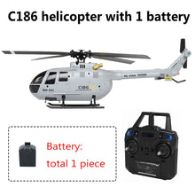 Load image into Gallery viewer, C186 Pro B105 2.4G RTF RC Helicopter 4 Ppropellers 6 Axis Electronic Gyroscope for Stabilization Remote Control Hobbies Toys
