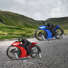 Load image into Gallery viewer, Remote Control Children's motorcycle toys Stunt Motorcycle Drone Land And Air Dual Mode RC Motorcycle Quadcopter Rechargeable
