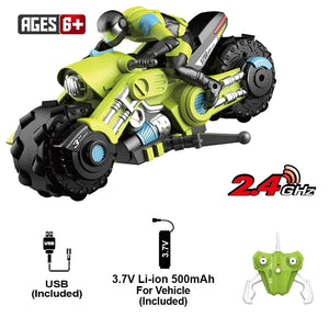 Rc Motorcycle Toys for Boys Electric Drift Rotate  Stunt Bike