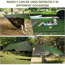 Load image into Gallery viewer, Camping Hammock with Rain fly Tarp and Mosquito Net Portable Single Double Hammock Tent with Tree Strap Backpacking Hammock

