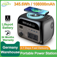 Load image into Gallery viewer, 500W Portable Power Station 345.6Wh 108000mAh Solar Generator LiFePo4 Batteries 220V Energy Storage Supply Camping Campervan RV
