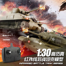Load image into Gallery viewer, Henglong Rc Tanks 1/30 Sherman Vs Pershing Infrared Battle Tanks
