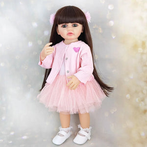 Girl Doll Full Soft Silicone Body Princess Toddler Bebe Birthday Gift