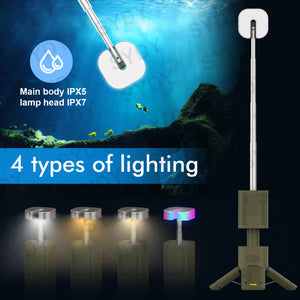 14000mAh Camping Lantern Rechargeable Telescopic Lighting Magnetic Stand with Speaker Portable Waterproof Outdoor LED Flashlight