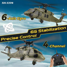 Load image into Gallery viewer, WLtoys K170 Brushless 4-CH RC Helicopter,Full-Scale UH60L Black Hawk,6-Axis Gyroscope, One Key Take-Off/Landing with 3 Batteries
