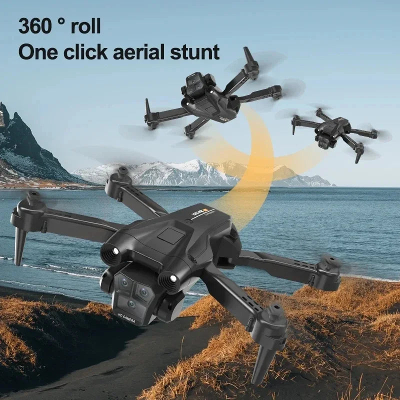 Triple HD Camera Foldable Optical Flow Positioning Upgraded RC Helicop ...