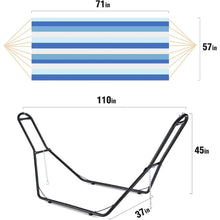 Load image into Gallery viewer, Hammock Stand and Hammock, 2 Person Steel Hammock Frame and Hammock, 550LBS Capacity, Backyard Camping Use
