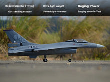 Load image into Gallery viewer, F-16 Fighter Falcon Entry-Level 70mm Ducted Like True Fixed Wing Fighter Remote Control Model Aircraft 6-Way 70mm 12 Blade
