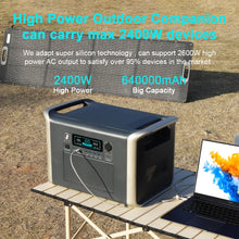 Load image into Gallery viewer, 2600W 2400W portable power station lifepo4 UPS Power Supply Camping Solar Electric Generator Power Bank Rechargeable battery Out
