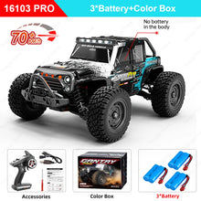 Load image into Gallery viewer, Teeggi 16103 PRO 4WD 70KM/H RC Off-Road Car 1:16 High Speed RC Car With LED Light Drift Monster Truck Toy For Kid Gifts
