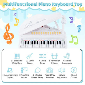 Kids Piano 31 Keys Kids Piano Keyboard with Stool and Piano Lid