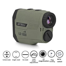 Load image into Gallery viewer, ARTBULL Laser Rangefinder for Hunting 1000m 650m Slope Flag-Lock slope pin Golf rangefinder Distance meter
