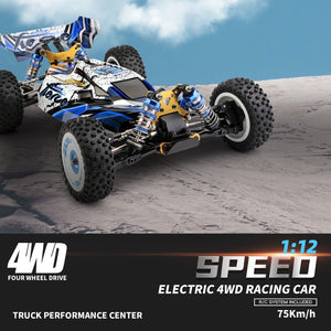 4WD RC Car 75km/h Speed Off-Road RTR Metal Chassis V2T8 | 124017 1:12 2.4GH